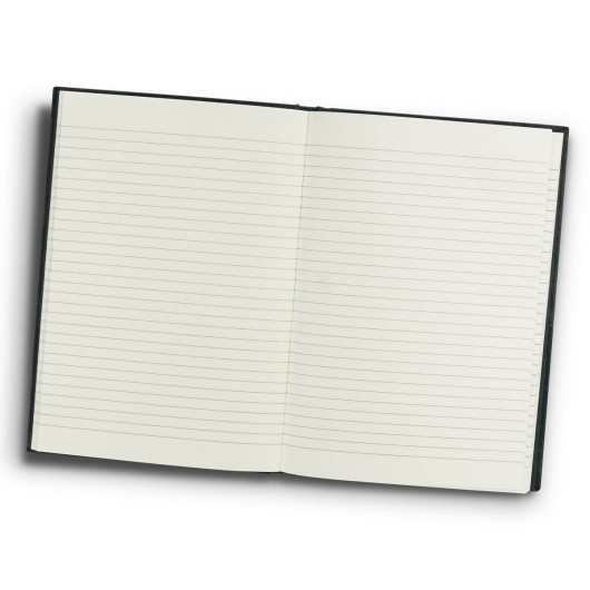 Cotton Hard Cover Notebooks Black Open